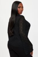 Top in Black 92% nylon