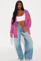 Pink V-Neck Cardigan