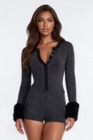 Ladies Kit Charcoal Romper