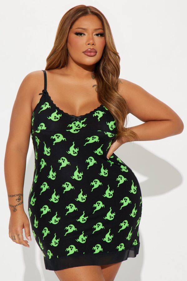 Black and Green Dress with v-neck