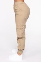 Khaki High-Waist Pants