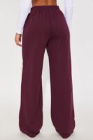 Wide-Leg Pants in Burgundy