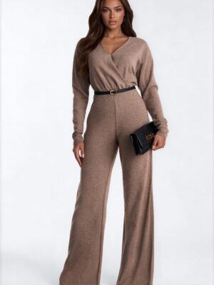 Jumpsuit in Mocha 80% rayon