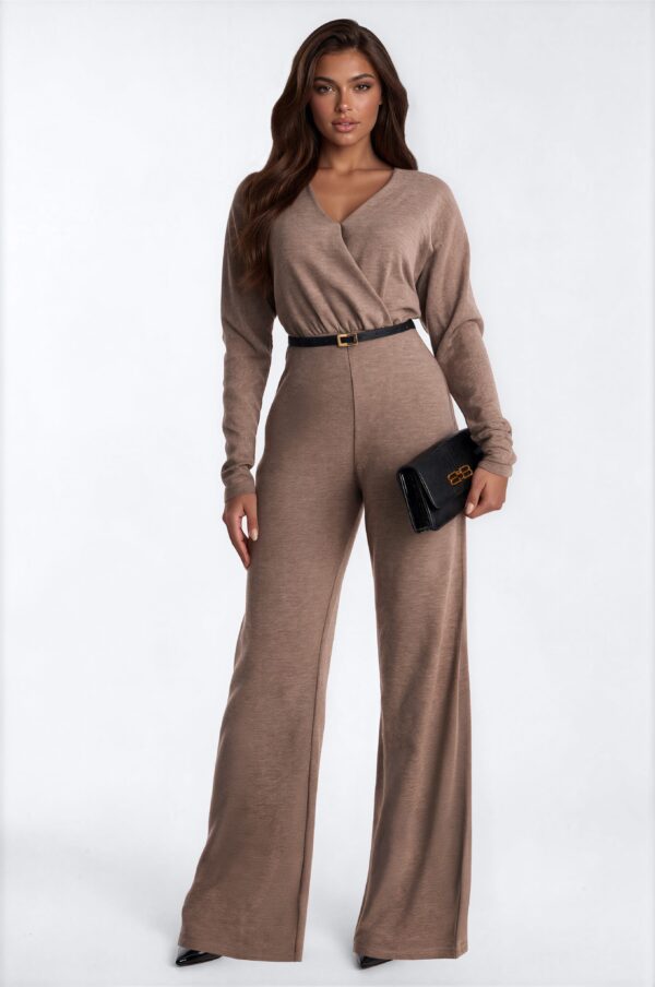 Jumpsuit in Mocha 80% rayon