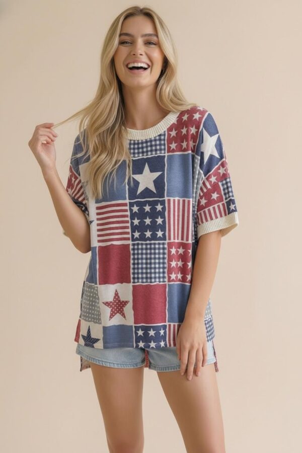 Drop-Shoulder Graphic Top