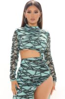 No Mistakes Made Sequin Maxi Dress - Mint/combo