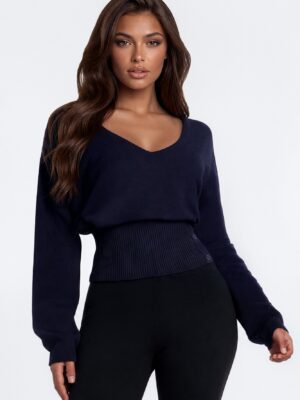 Pullover in Navy 48% viscose
