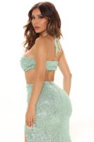 Endless Nights Sequin Maxi Dress - Mint