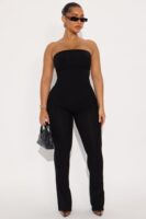 Jumpsuit in Black 82% rayon