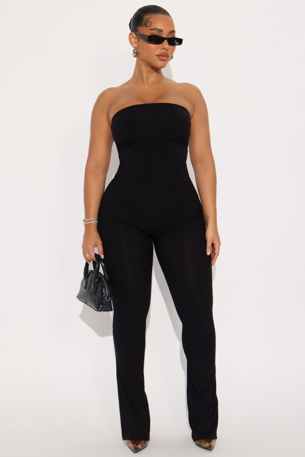 Jumpsuit in Black 82% rayon