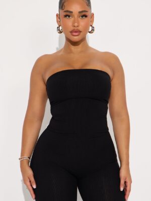 Jumpsuit in Black 82% rayon