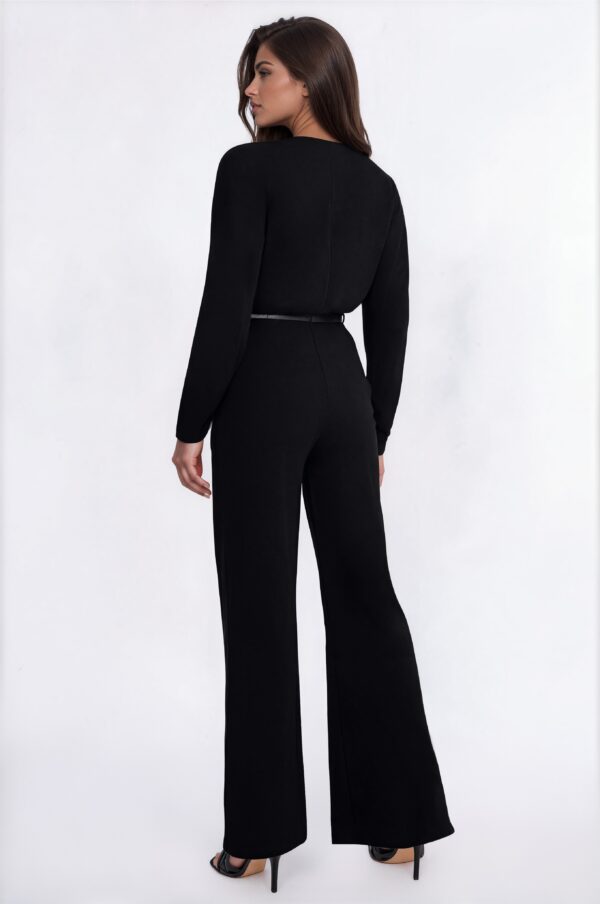 V-Neck Jumpsuit in Black
