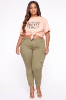 Pants in Olive 98% cotton