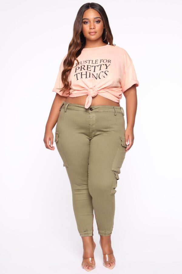 Pants in Olive 98% cotton