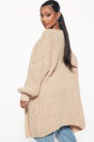 Ladies Kit Taupe Cardigan