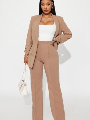 Wide-Leg Dress in Taupe