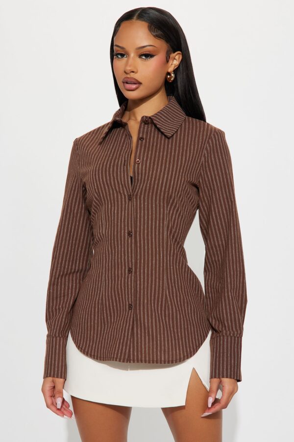 Shirt in Brown 100% cotton