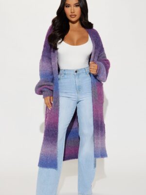 Cardigan in Purple