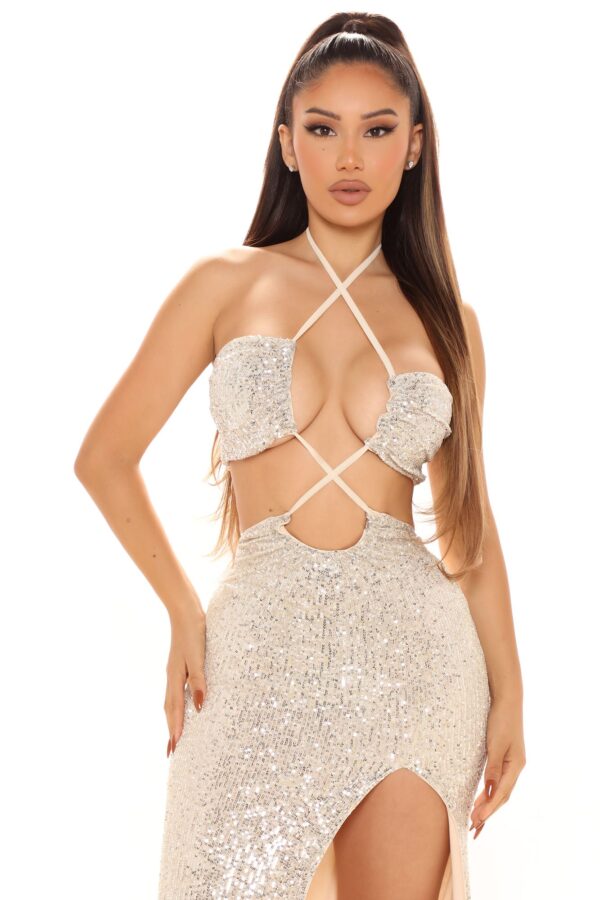 Maxi Dress in Silver