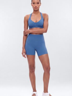 Blue Shorts with high waist