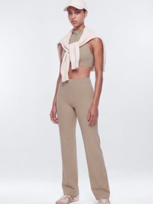 Wide-Leg Pants in Taupe