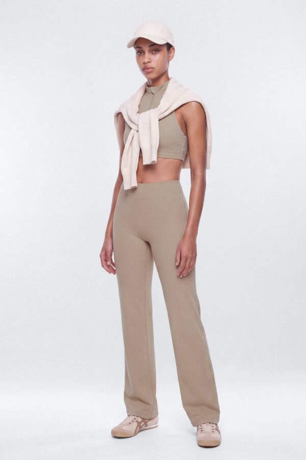 Wide-Leg Pants in Taupe