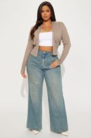 Oatmeal Sweater with zip up