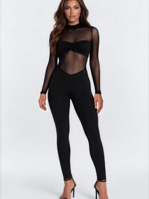 Mock-Neck Piece in Black