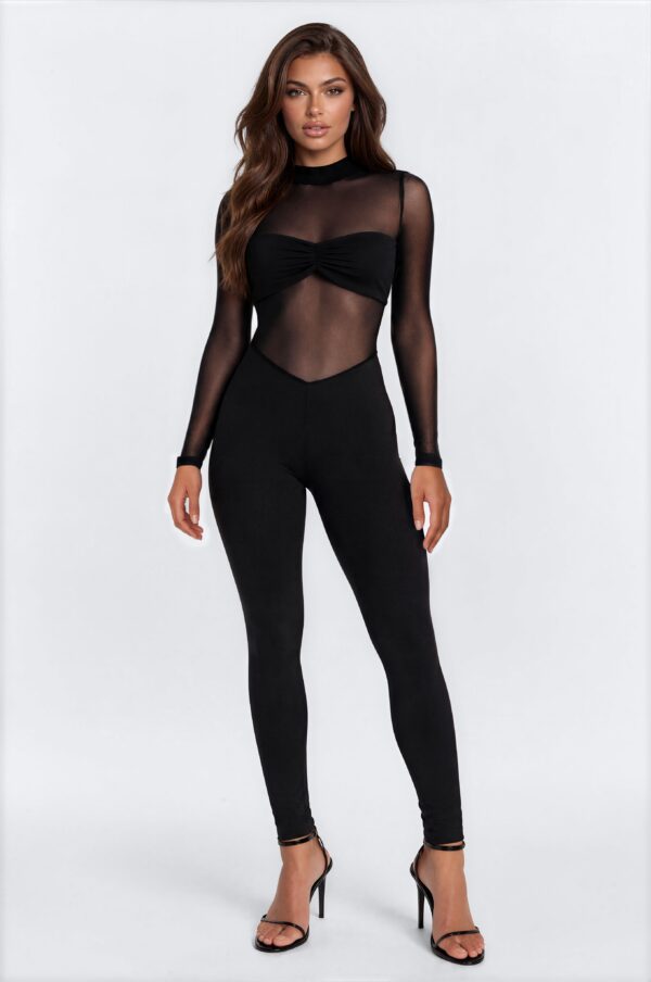 Mock-Neck Piece in Black