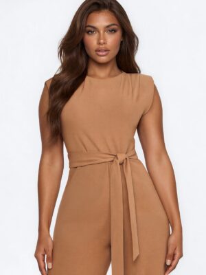 Ladies Kit Taupe Jumpsuit