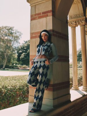 Gray Skirt with cropped