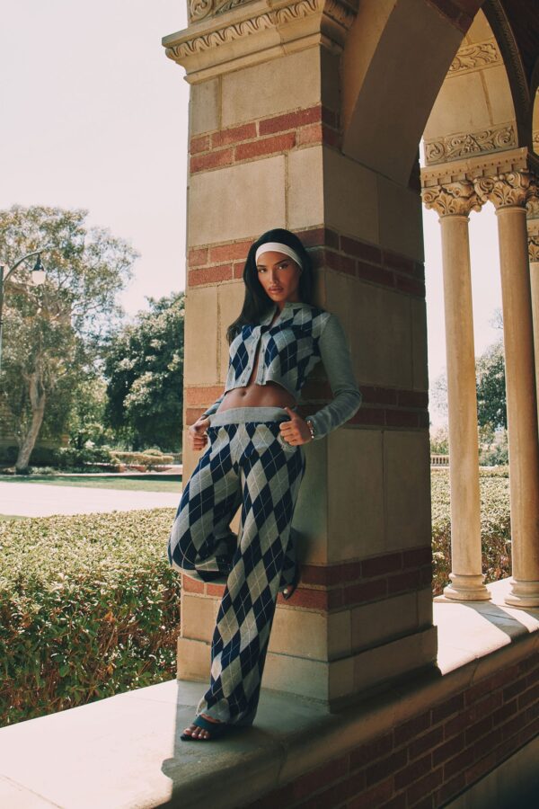Gray Skirt with cropped
