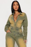 Wide-Leg Jumpsuit in Denim
