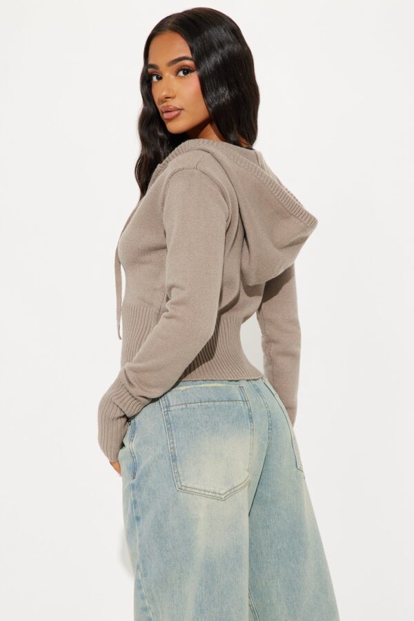 Oatmeal Sweater with zip up