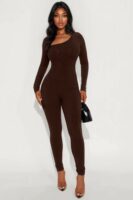 Jumpsuit in Chocolate 88% rayon