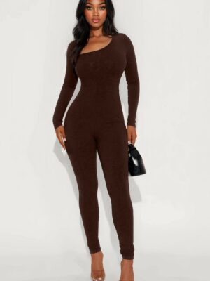 Jumpsuit in Chocolate 88% rayon