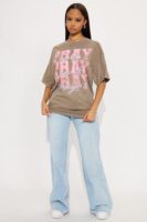 T-shirt in Brown 100% cotton