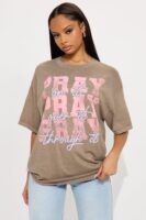 T-shirt in Brown 100% cotton