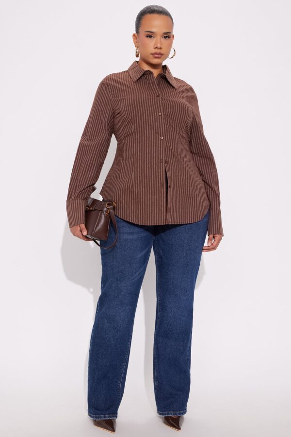 Shirt in Brown 100% cotton