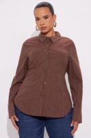 Shirt in Brown 100% cotton