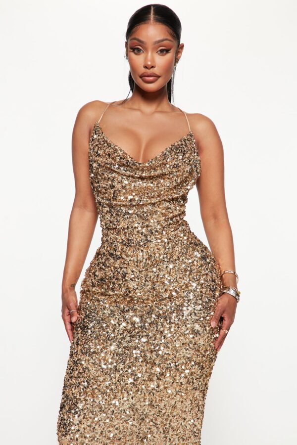 Ladies Kit Gold Dress