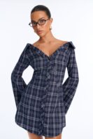 V-Neck Dress in Navy