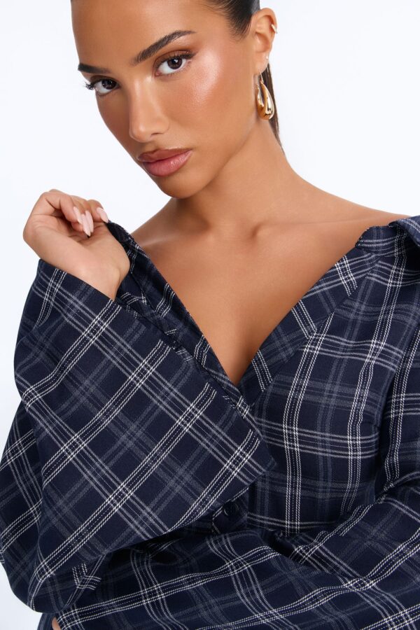 V-Neck Dress in Navy