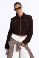 Chocolate Cropped Jacket