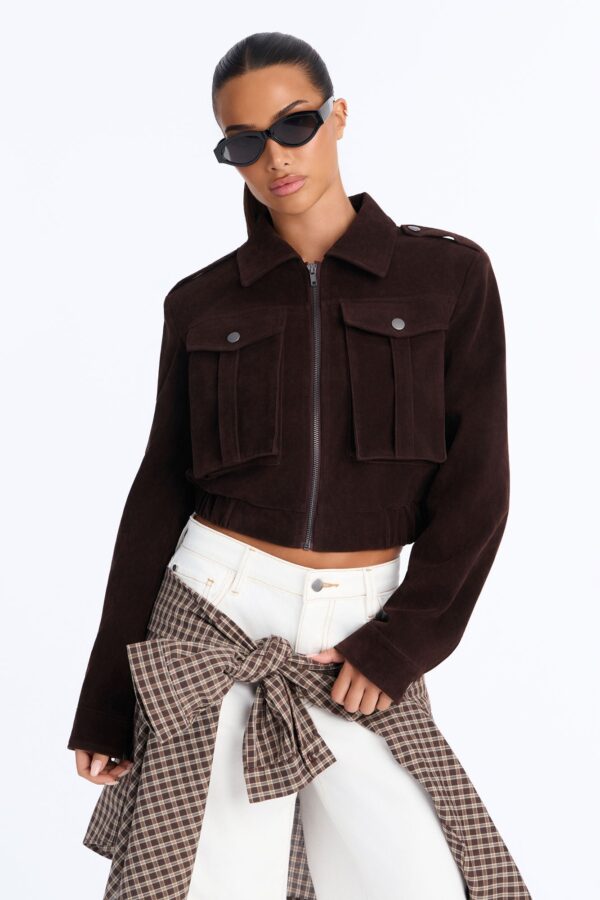 Chocolate Cropped Jacket