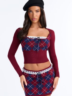 Skirt in Burgundy 50% viscose