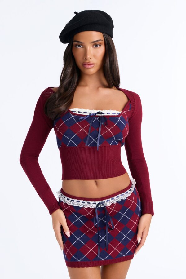 Skirt in Burgundy 50% viscose