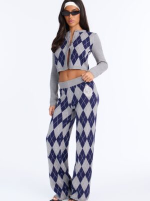 Gray Skirt with cropped