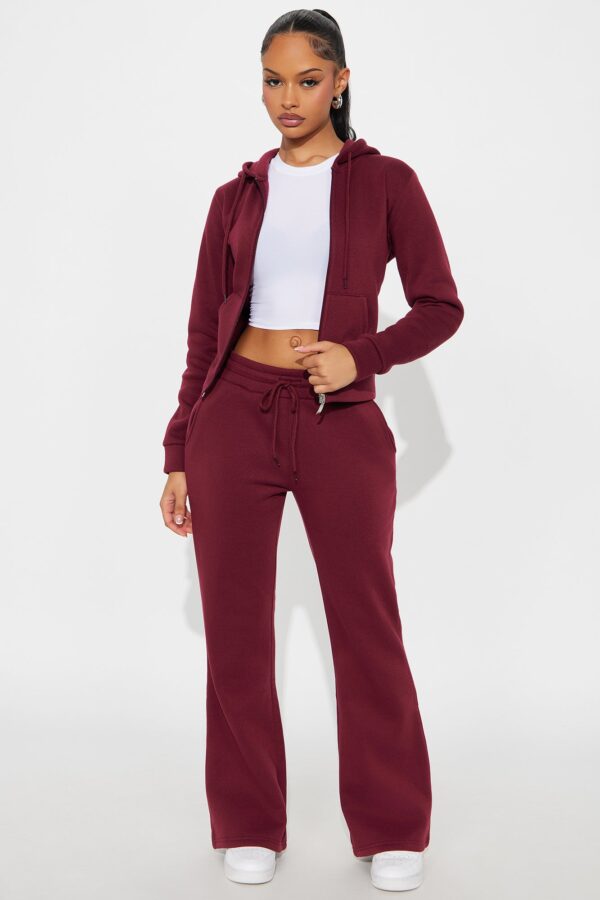 Burgundy Zip-Up Hoodie