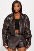Jacket in Chocolate 100% polyester